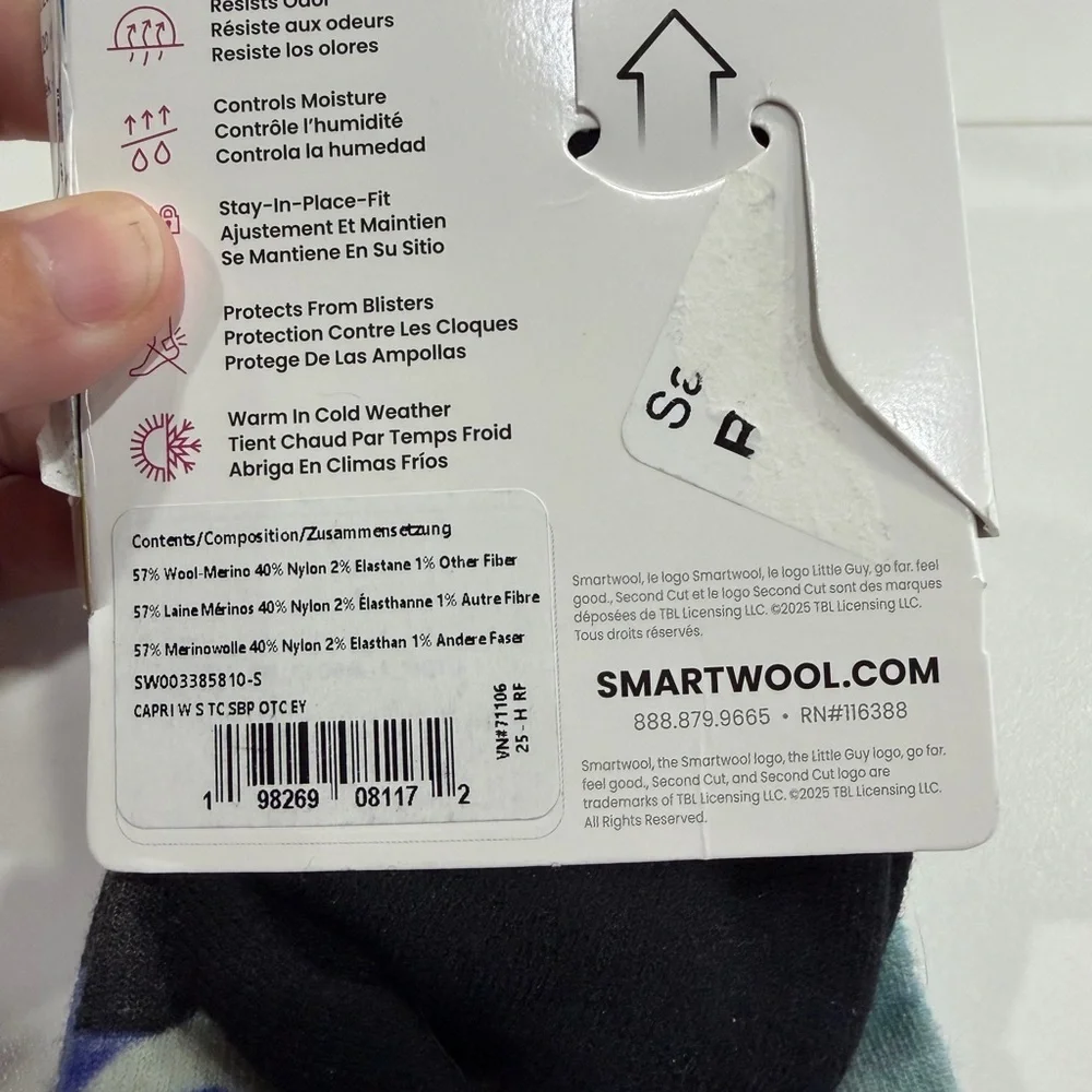 SmartWool Women's Small Targeted Cushion Bunny Print Ski Socks Over the Calf NWT
